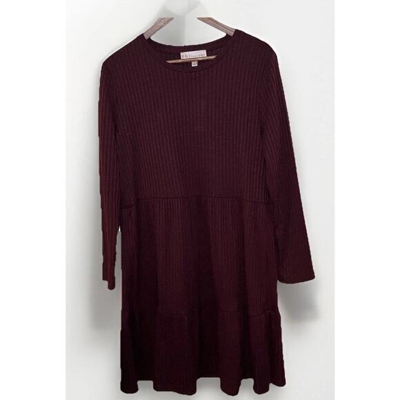 Philosophy by Republic Dresses & Skirts - Philosophy Women's Wine Textured Knit Dress-L- NWT-Retail $78​